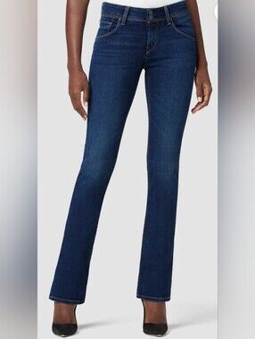 Women’s Mid-Rise Straight Jeans - Dark Blue
